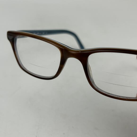 Eddie Bauer 8281 Eyeglasses Frame Mens Blonde Blue Plastic Full Rim 48-18-140mm - Picture 7 of 10